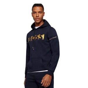 BOSS Soody 1 Hoodie W/ Gold Foil Print Logo, MENS Size XL